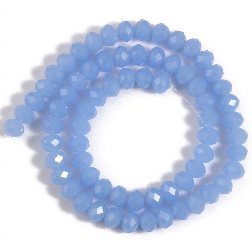 Multicolor Czech Glass Jades Beads Faceted