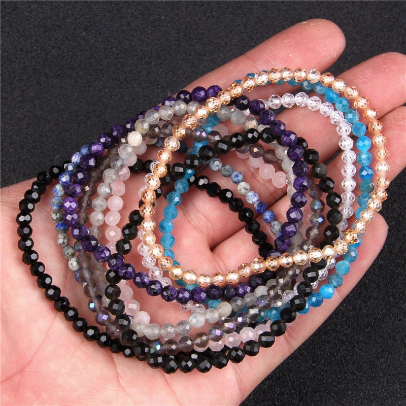 Minimalist Healing Tiny crystal stone Beads Bracelets