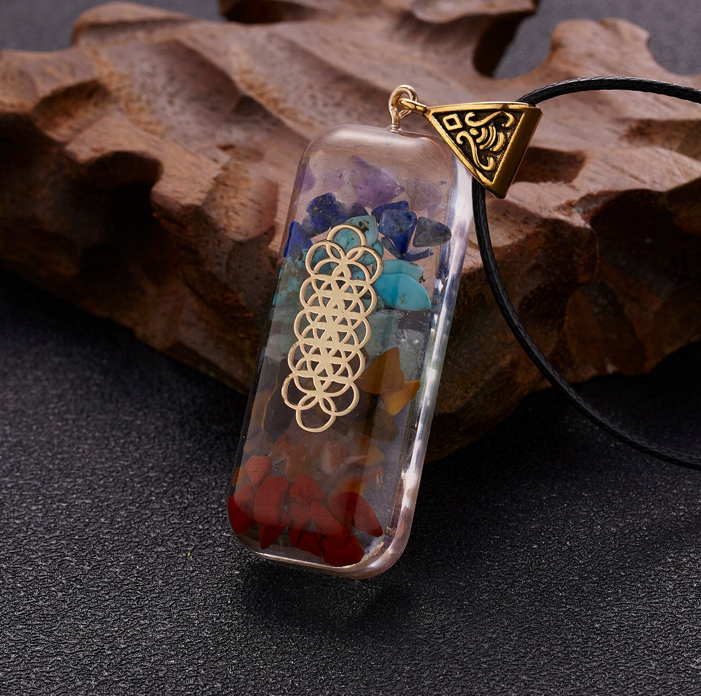 Charm Seven Chakras Healing Necklace