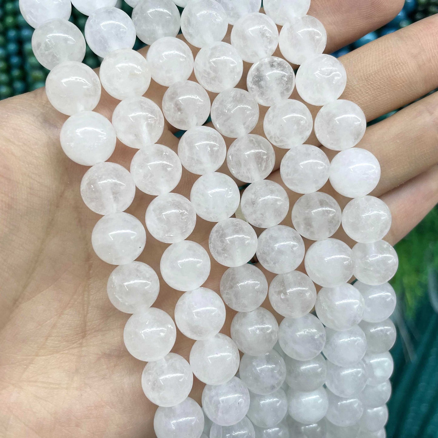 Natural Stone Round Colorful Jades Agates Loose Spacer