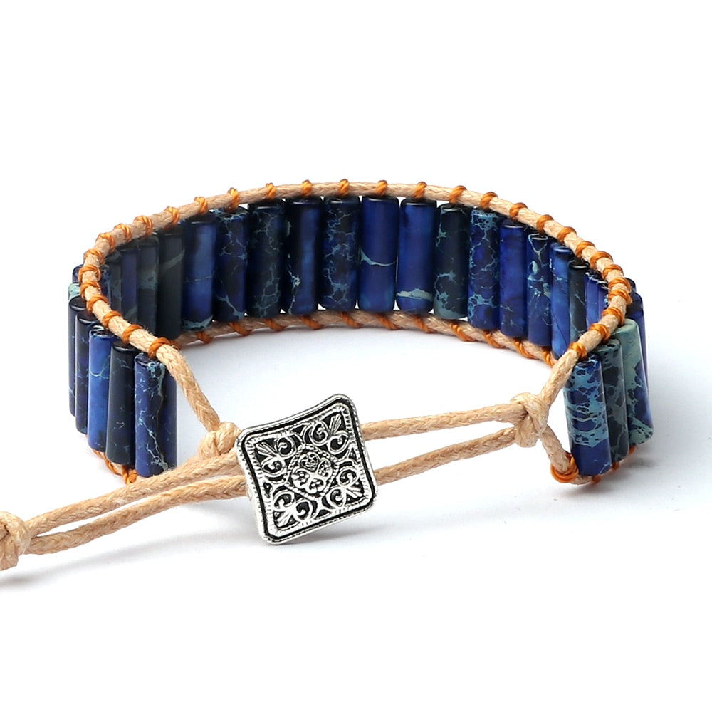 Bohemian Cylinder Emperor Stone Bracelet Vintage