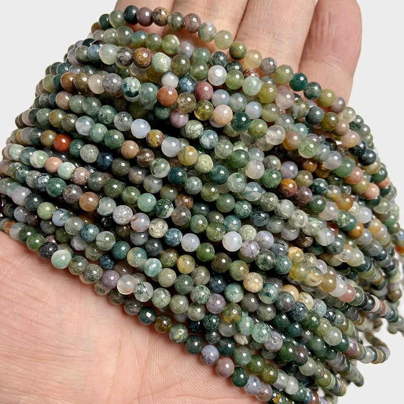 Natural Jades Agates Stone Beads Loose Isolation