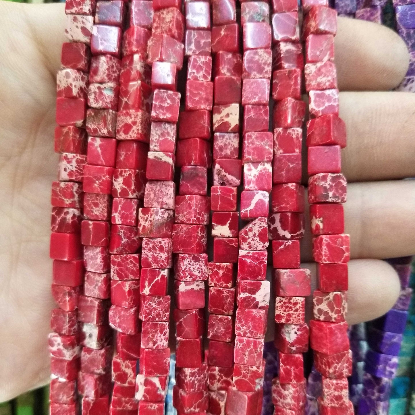 Square Pink Crystal Quartz Agates Jades
