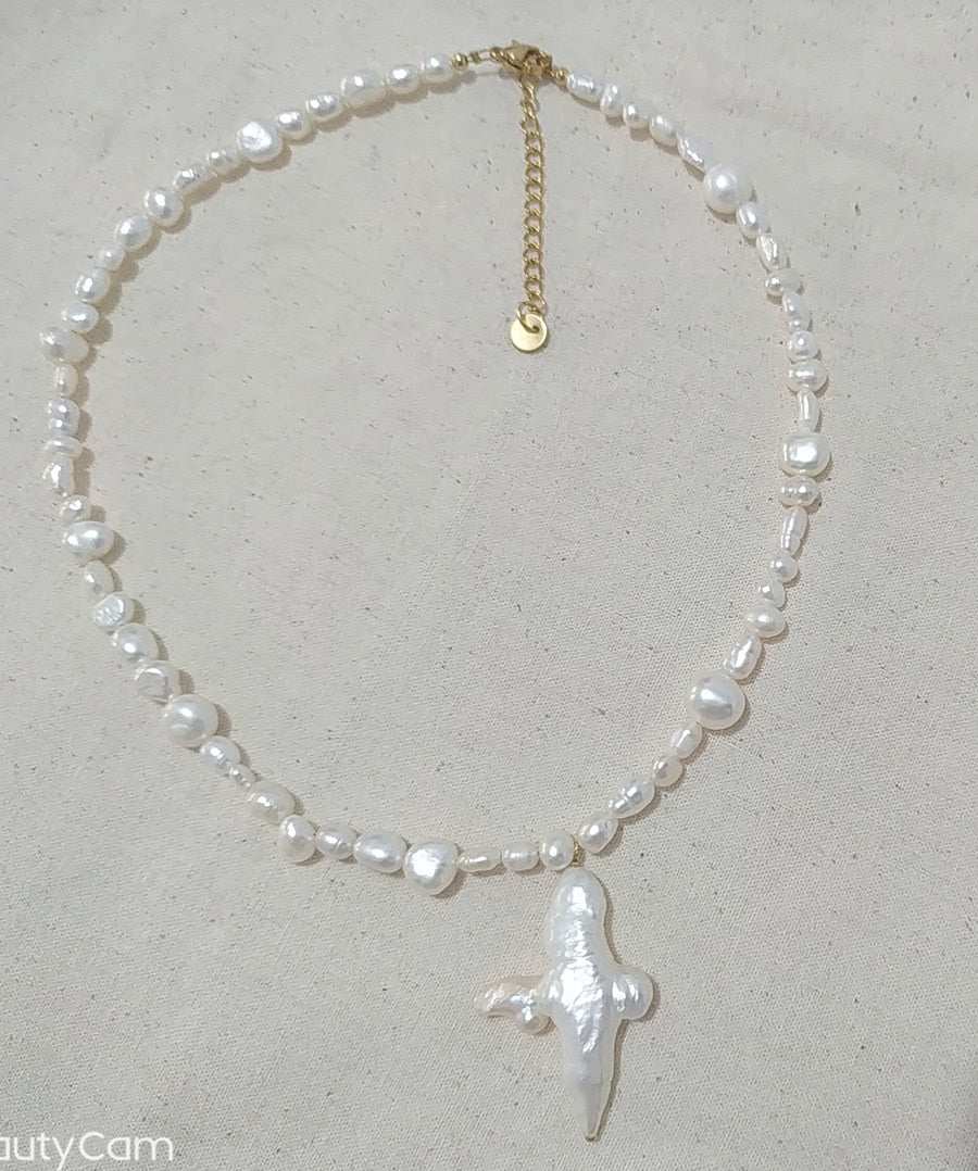 freshwater pearl necklace natural stone necklace