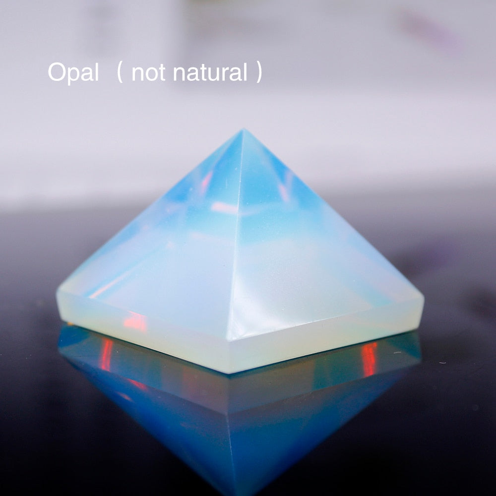 Natural Crystal Pyramid Healing Crystal Crafts Rose