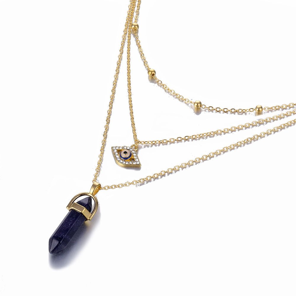 FNIO Crystal Pendant Necklace For Women
