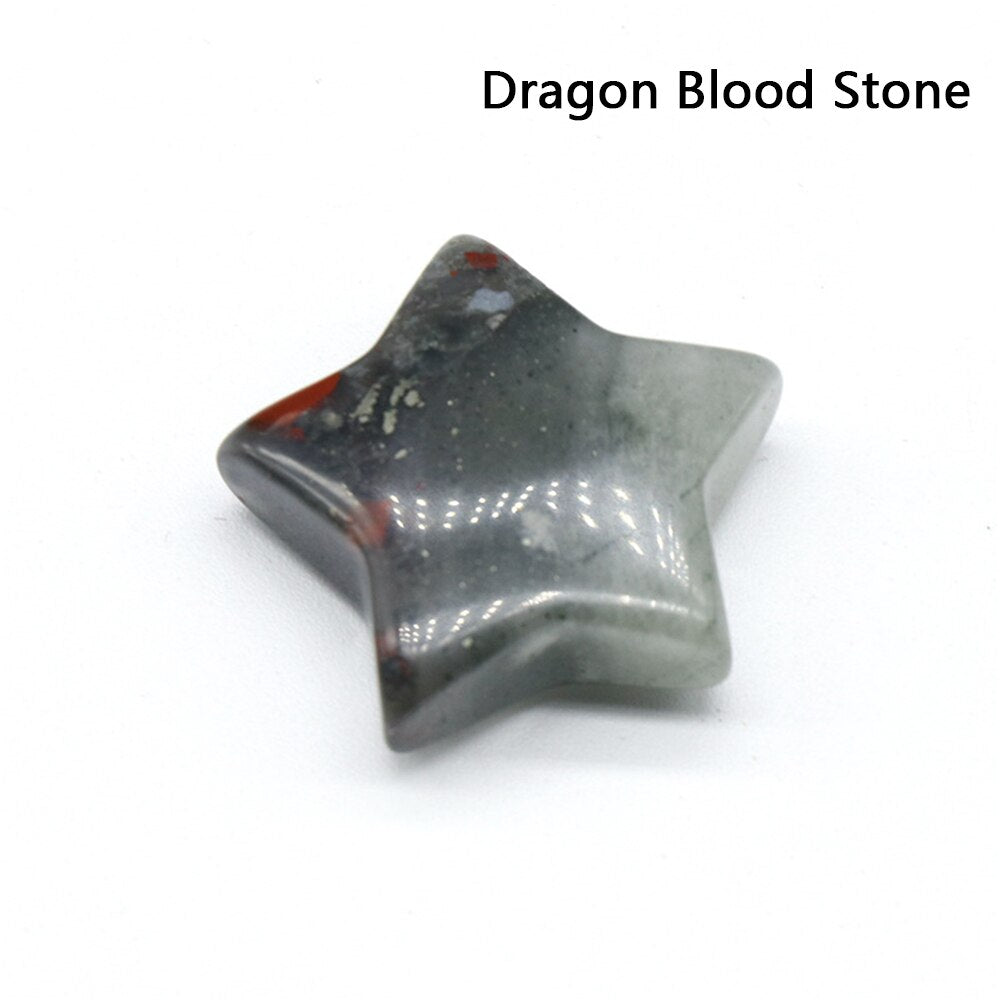 Pentagram Statue Rose Quartz Amethyst Healing Crystal