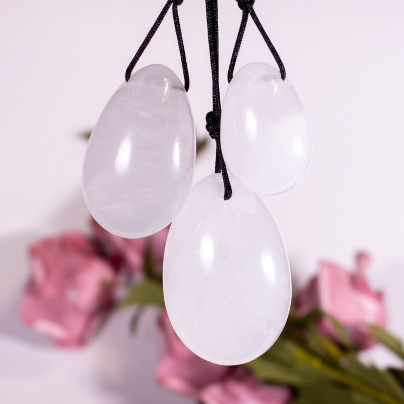 Natural Pink Rose Quartz Yoni Jade Eggs Healing Crystal