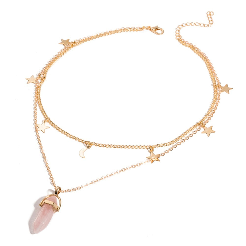 FNIO Crystal Pendant Necklace For Women