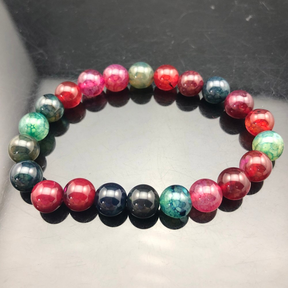 Chakra Quartz Crystal Agate Bracelet Men Natural Stone