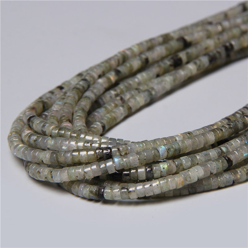 Natural Flat Disc Round Stone Crystal Jades Spacer Beads