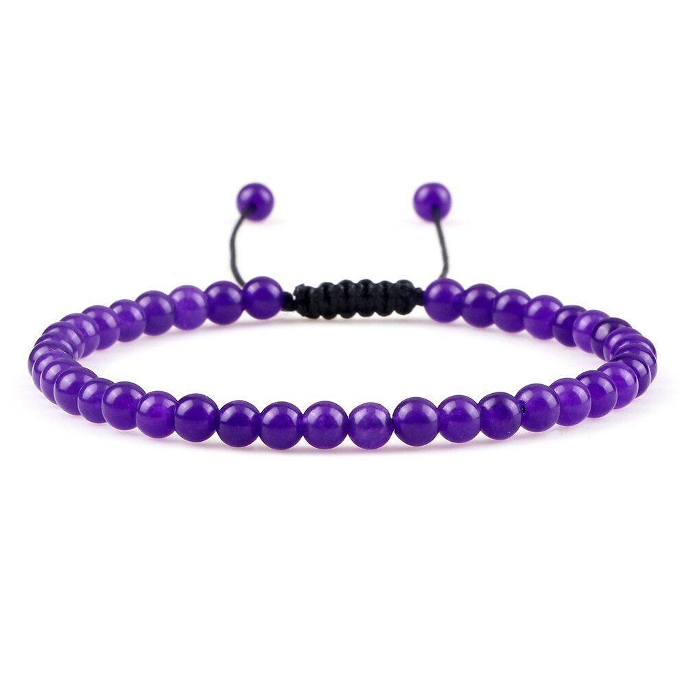 Natural Stone Round Beads Bracelet Minimalism