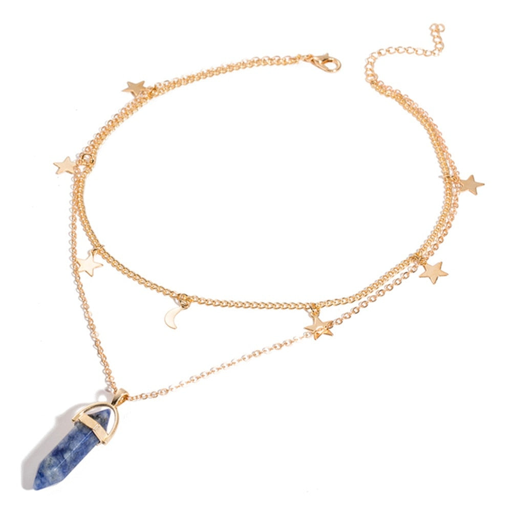 FNIO Crystal Pendant Necklace For Women