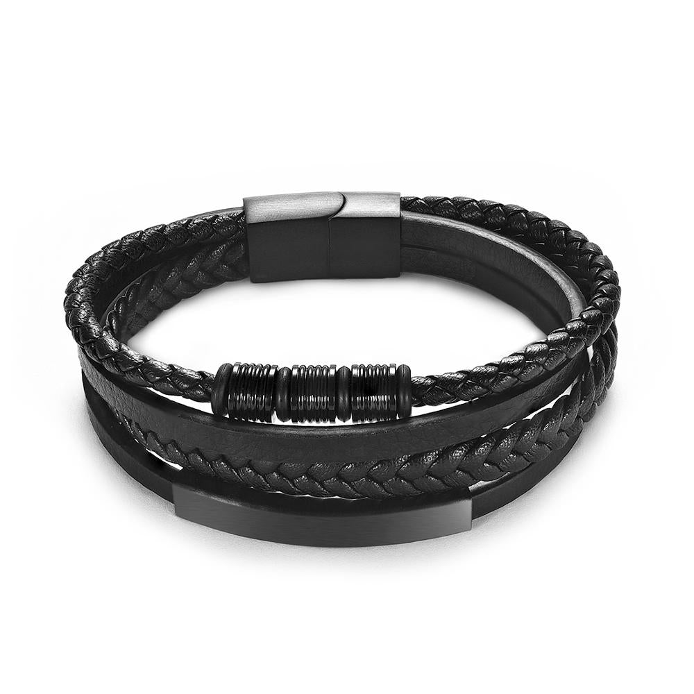 Fashion Natural Stone Beads Men Bracelet Multilayer