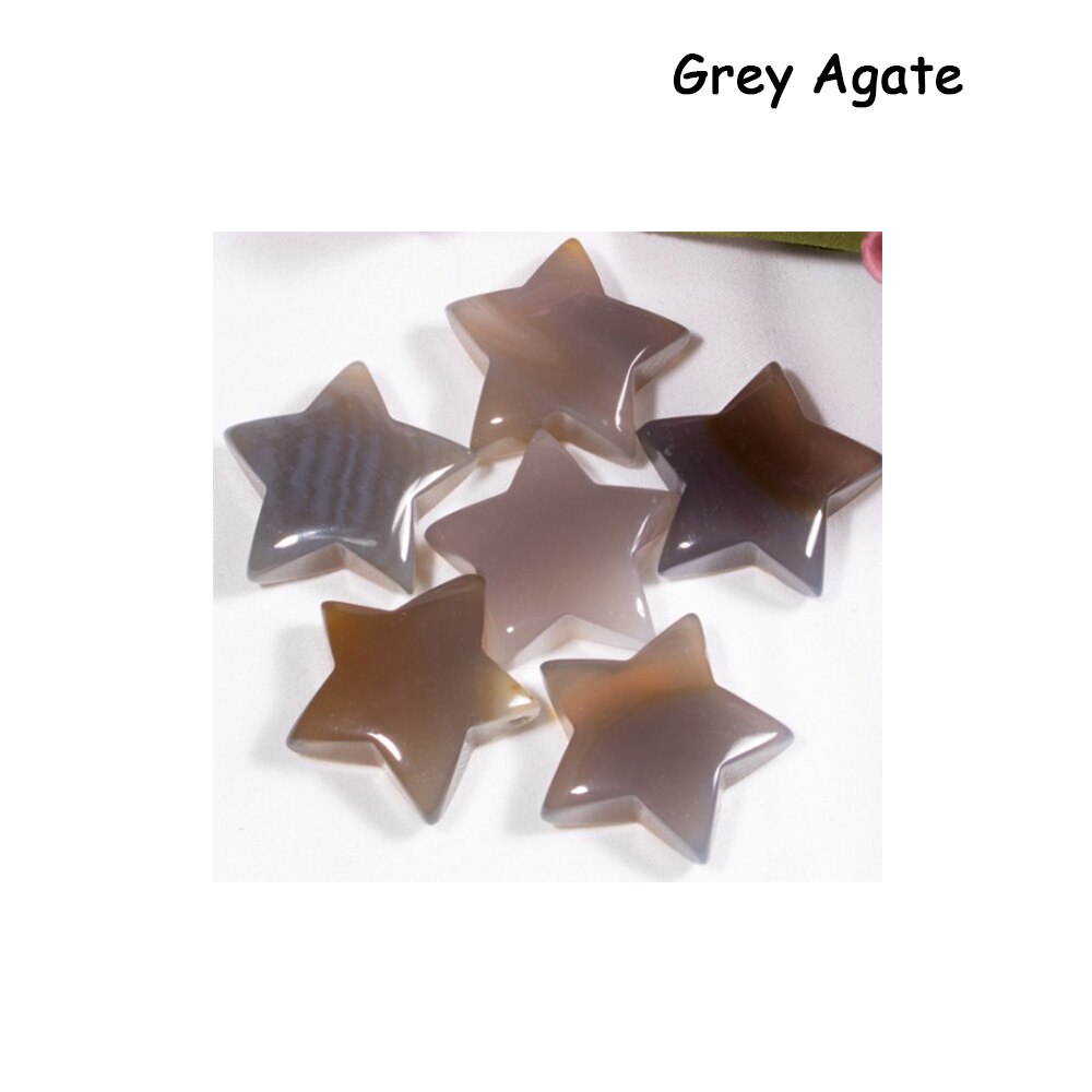 Pentagram Statue Rose Quartz Amethyst Healing Crystal