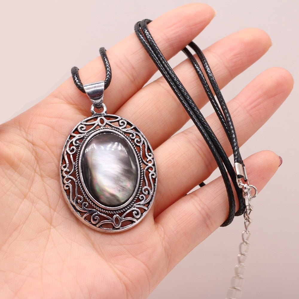 Natural Stone Necklace Water Drop Crystal