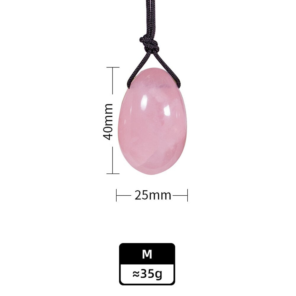Natural Pink Rose Quartz Yoni Jade Eggs Healing Crystal
