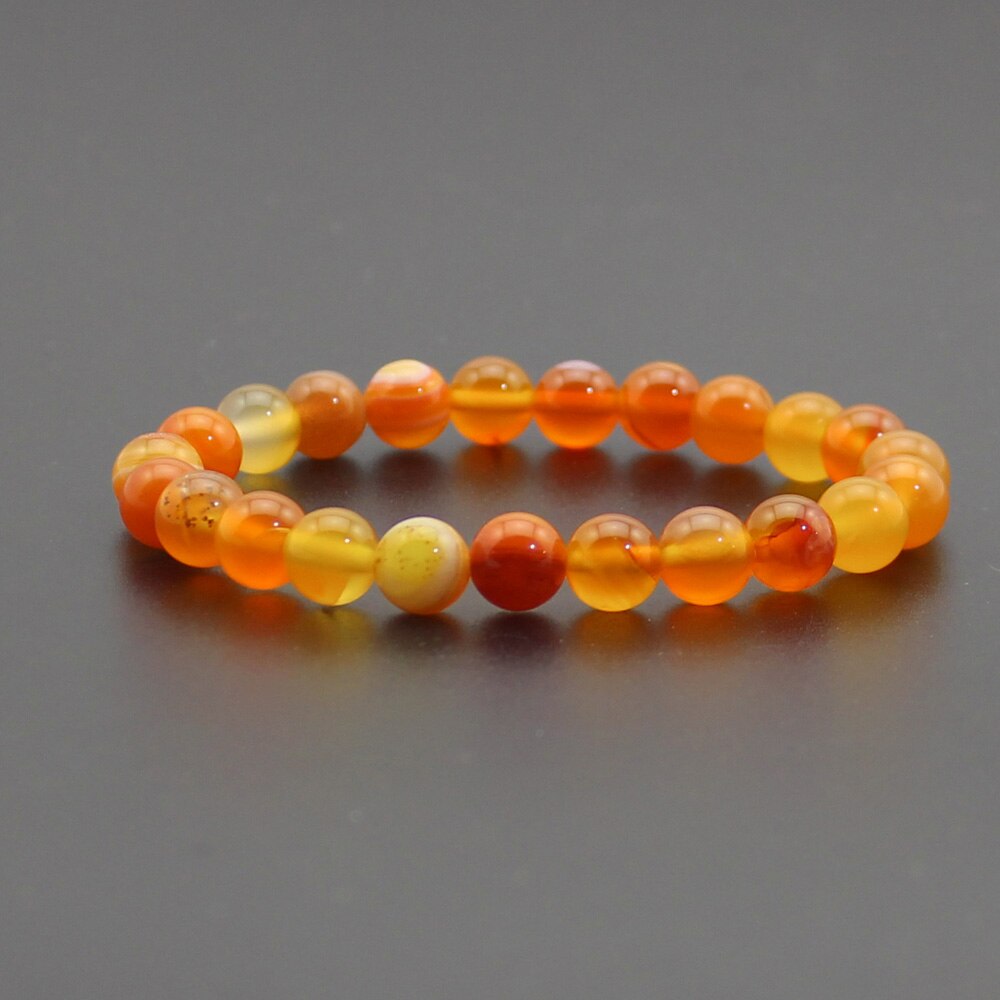 8mm Natural Stone Quartz Bracelets Healing Energy
