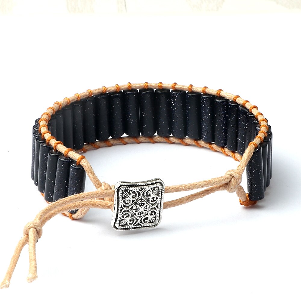 Bohemian Cylinder Emperor Stone Bracelet Vintage