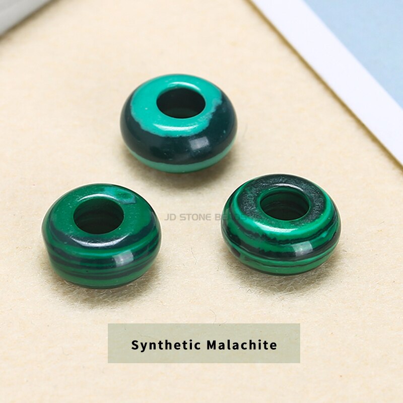 Natural Agate Jade Quartz Stone Big Hole Beads