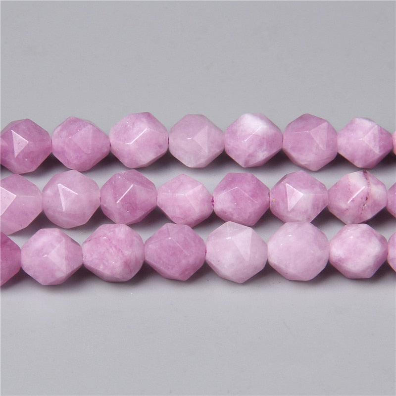 8mm Natural Faceted Light Purple Angelite Jades