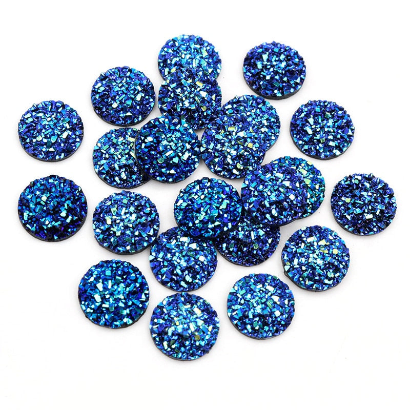 Fashion Mix Colors Natural Stone Convex Flat back