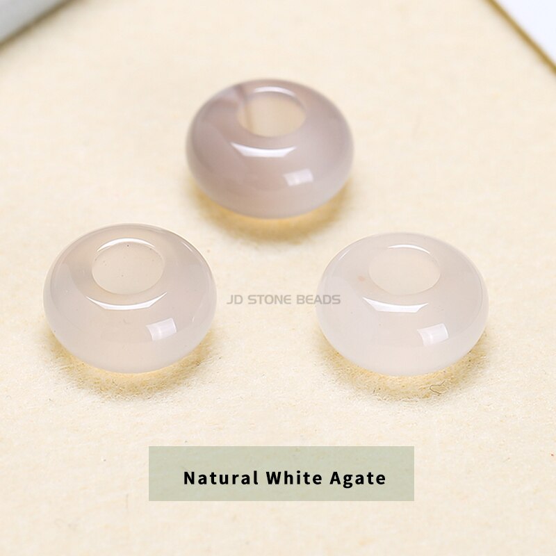 Natural Agate Jade Quartz Stone Big Hole Beads