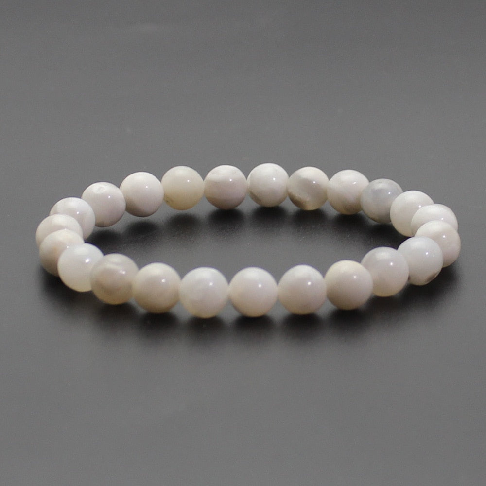 Chakra Quartz Crystal Agate Bracelet Men Natural Stone