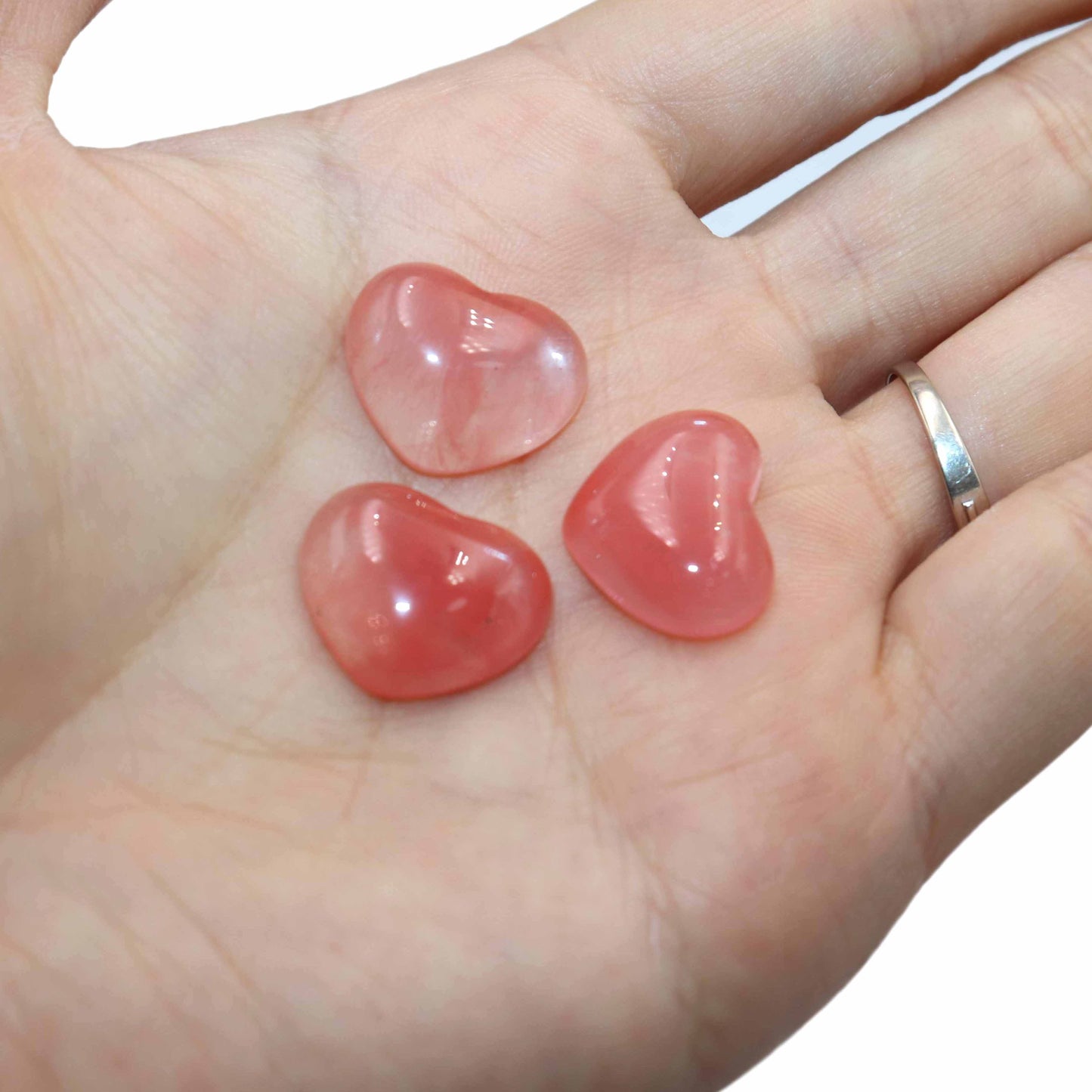 Agates Quartz Pink Jades Tiger Eye Heart Shape Stone