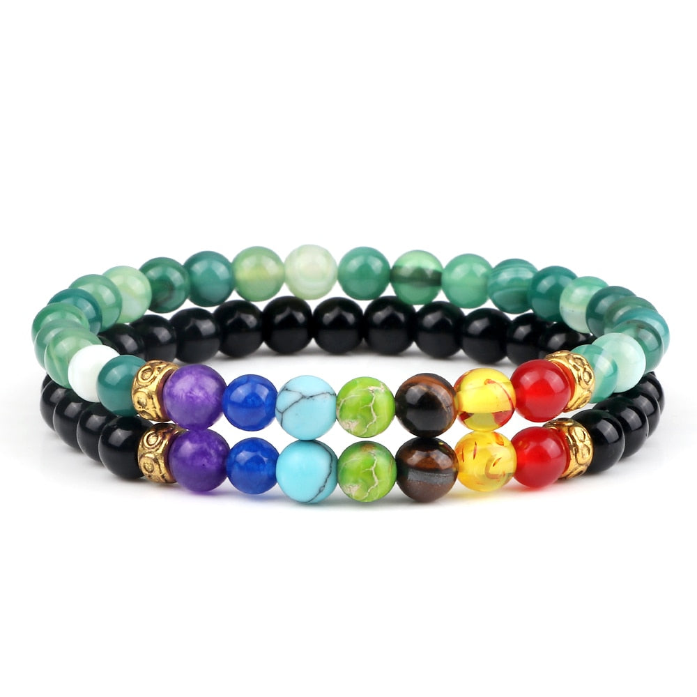 Balance Buddha Reiki Prayer Tiger Eyes Black Beads