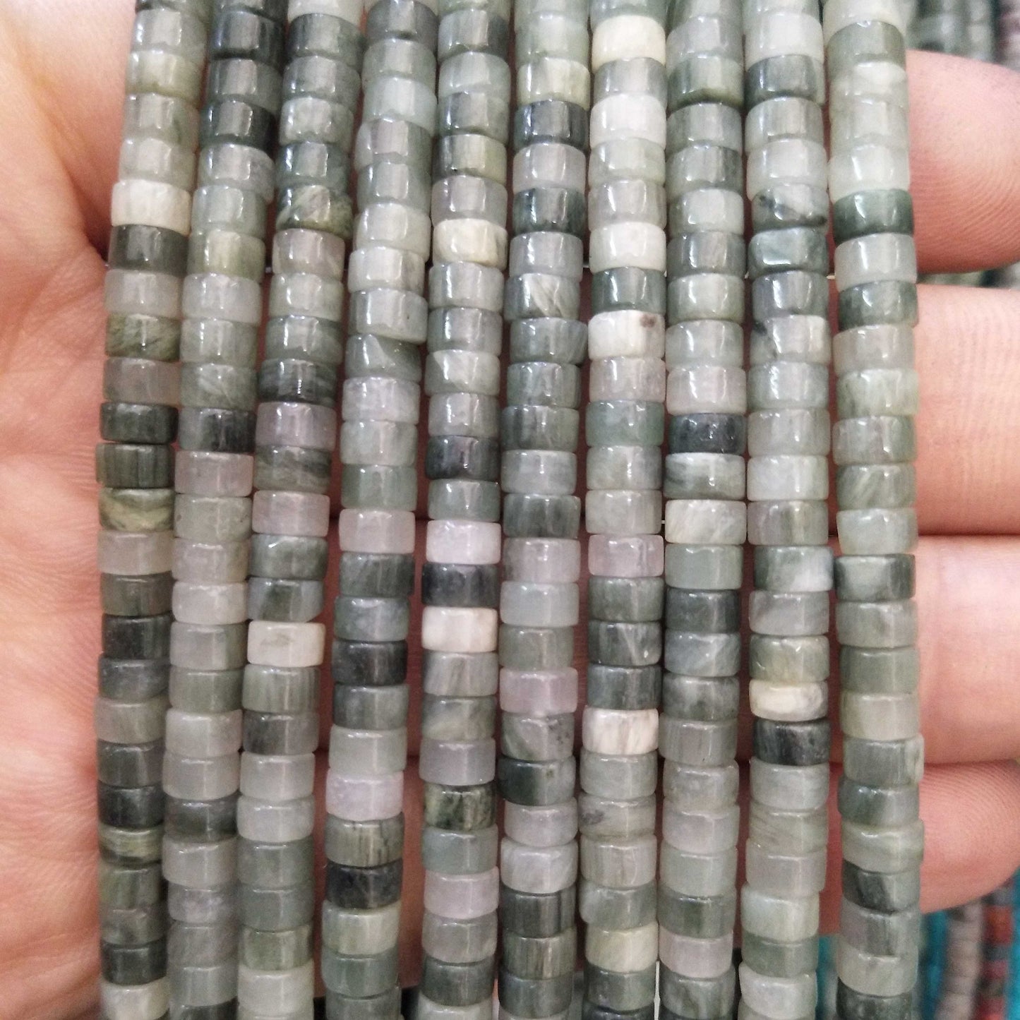 Turquoises Agates Jades Spacer Flat Round Natural Stone