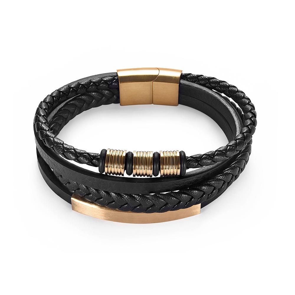 Fashion Natural Stone Beads Men Bracelet Multilayer
