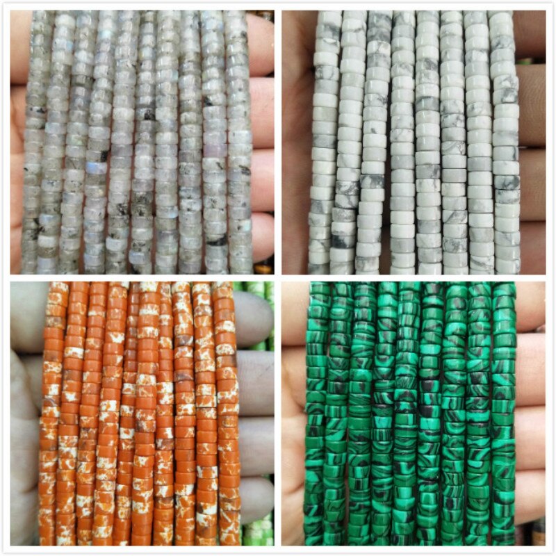 Turquoises Agates Jades Spacer Flat Round Natural Stone