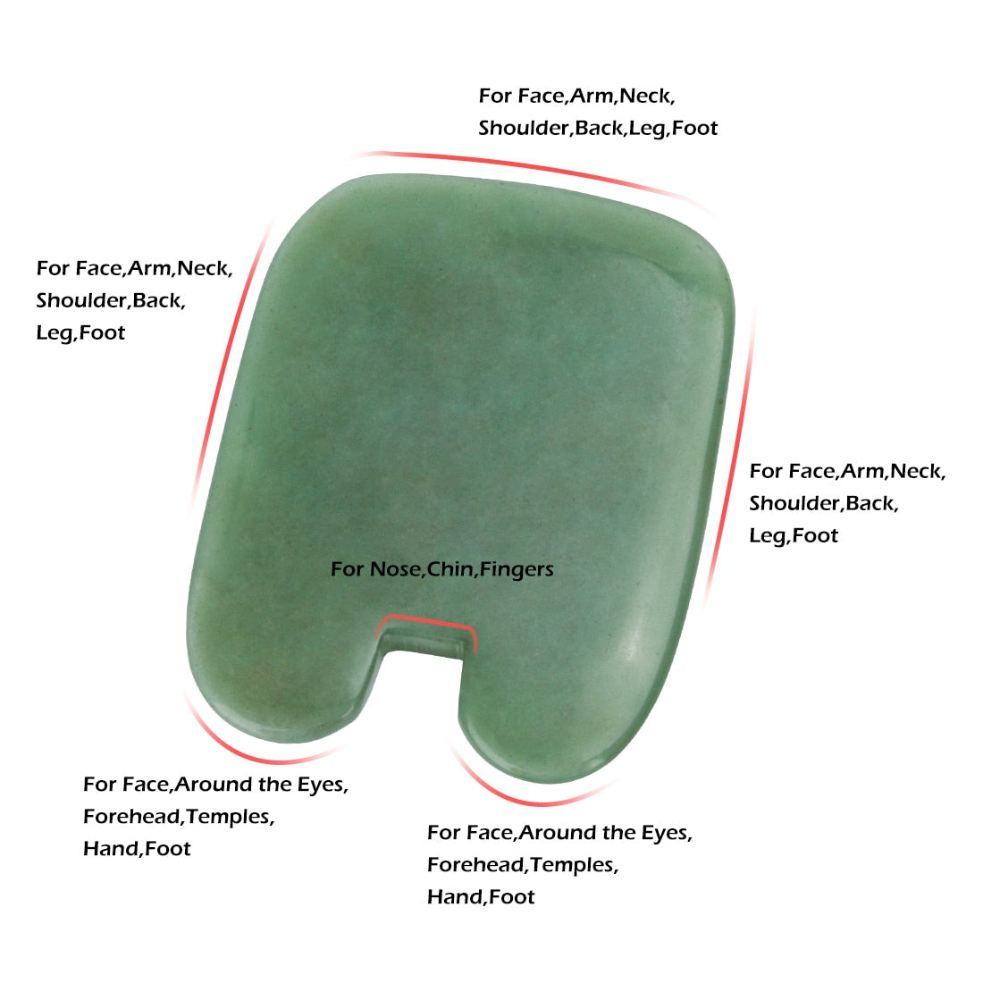 Gua Sha Facial Tool Natural Jade Stone