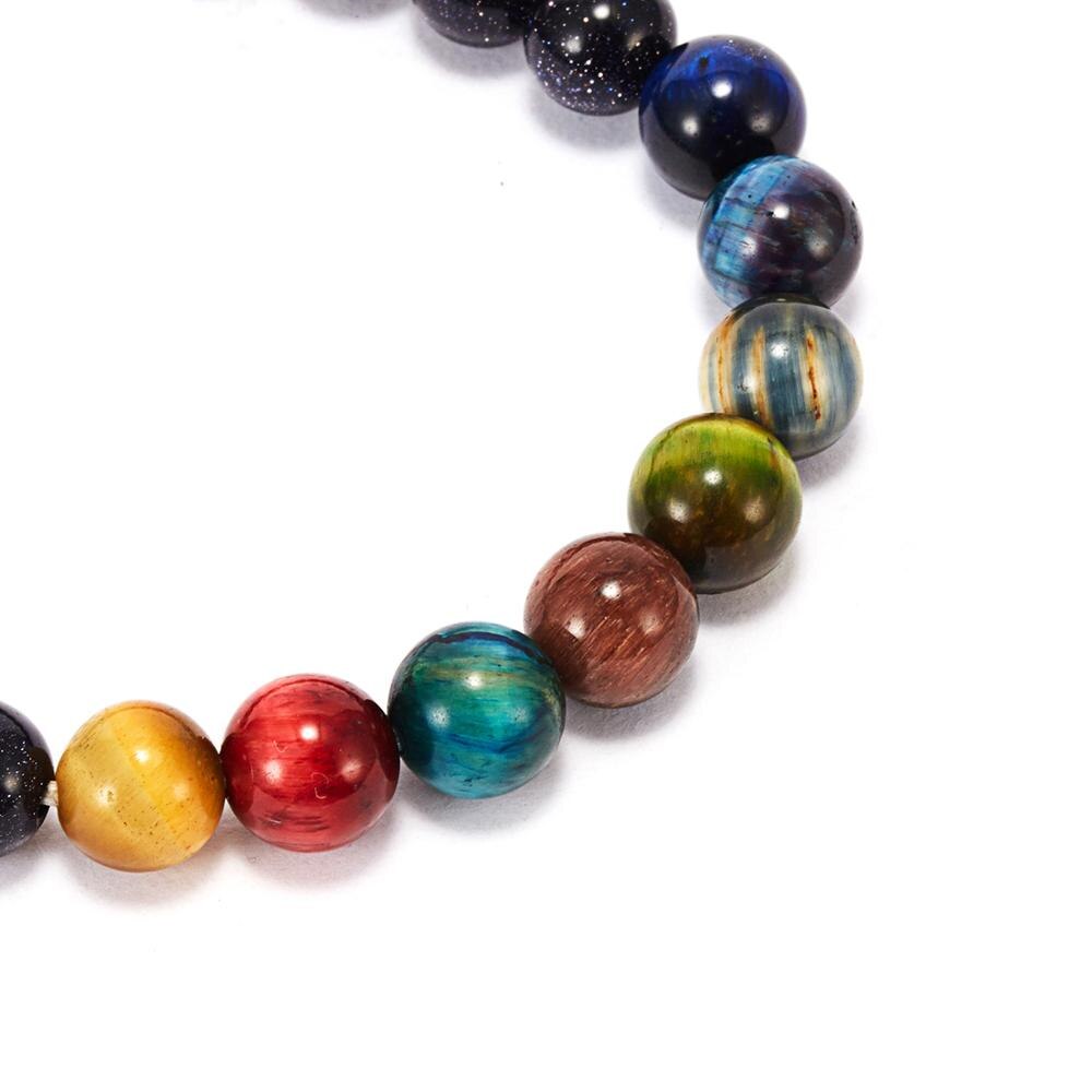 Eight Planets Bead Bracelet Men Natural Stone