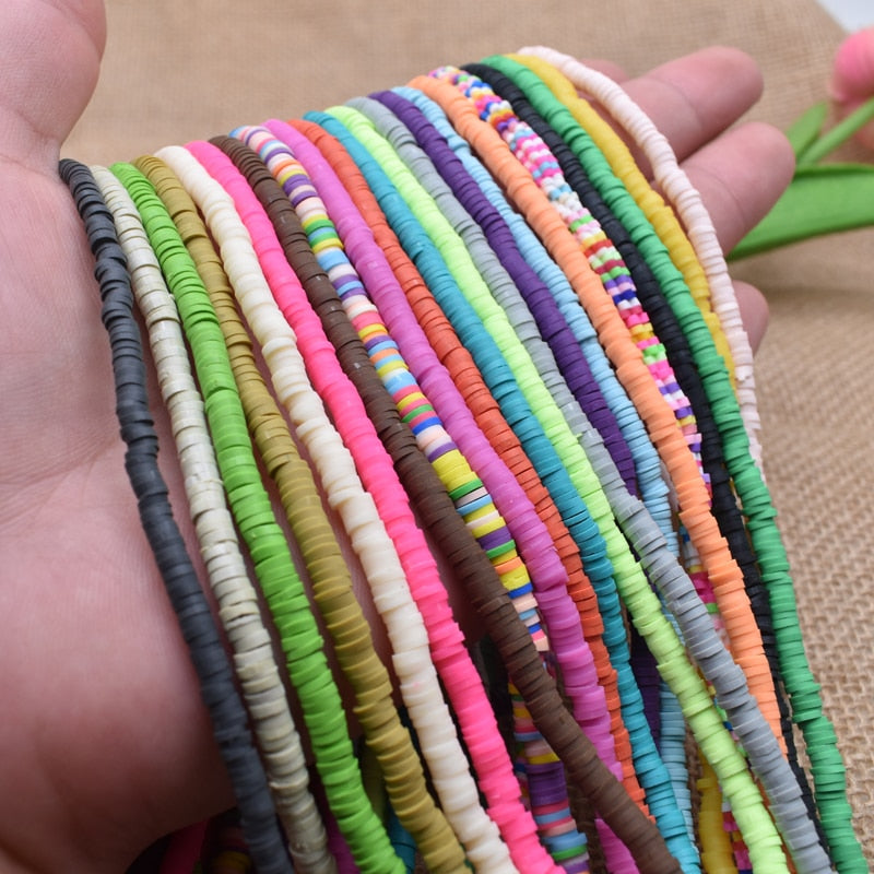 Flat Round Handmade Round Polymer Clay Chip
