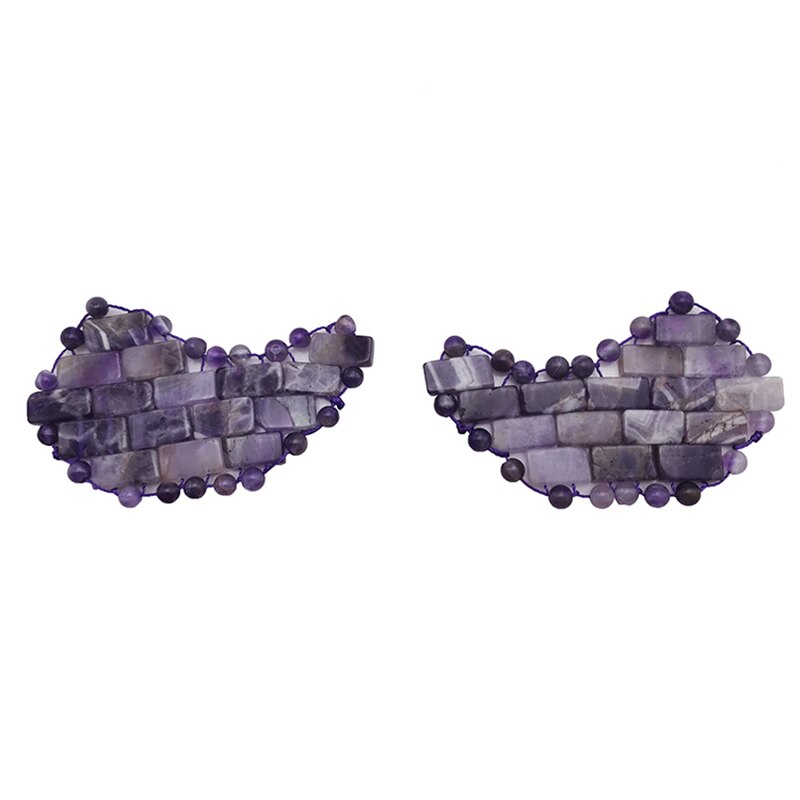 Heart Shape Jade Eye Mask Amethyst Facial Massager