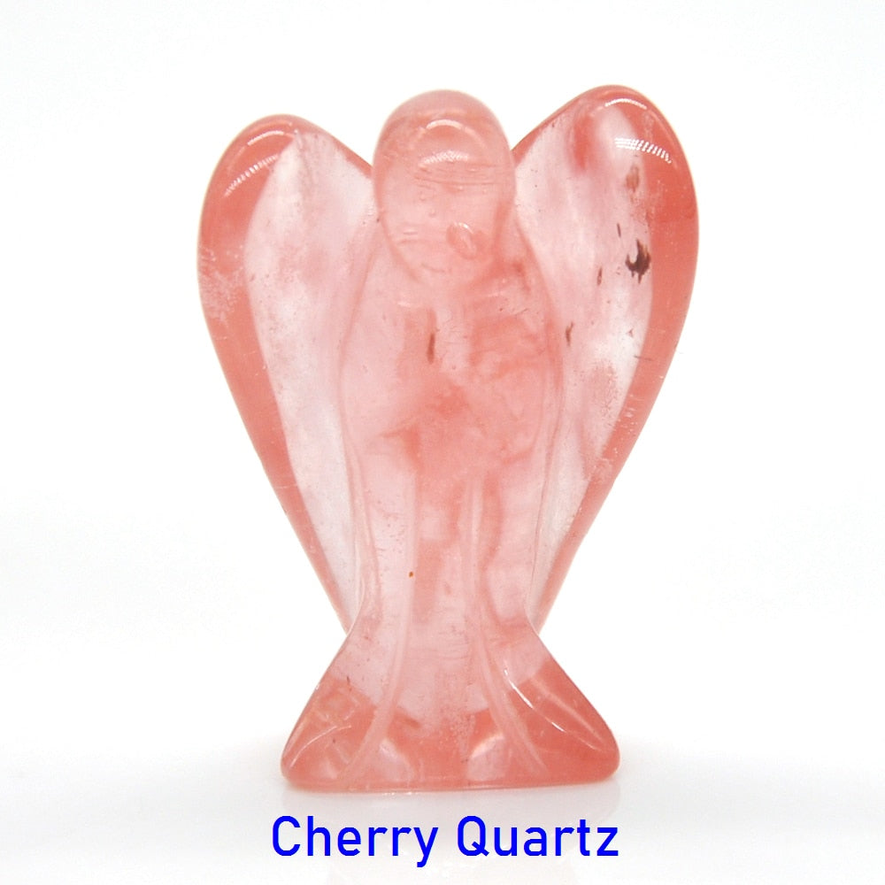 Guardian Angel Figurine Natural Healing Crystal Gem
