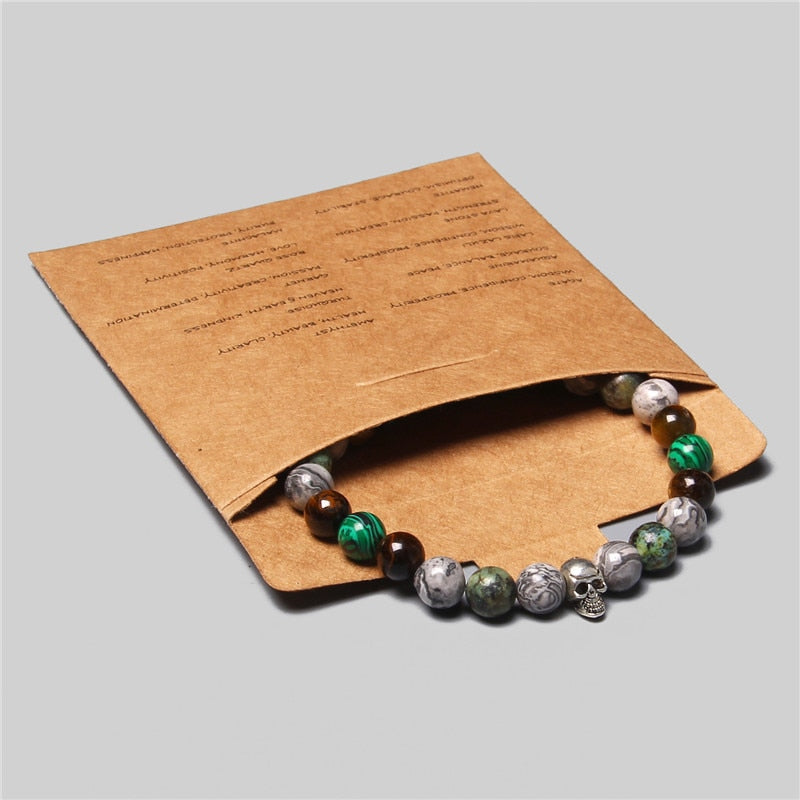 Men Bracelet Natural Hematite Tiger Eye Bead