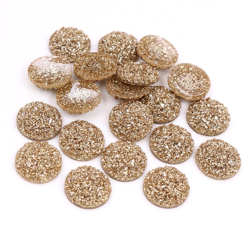 Fashion Mix Colors Natural Stone Convex Flat back