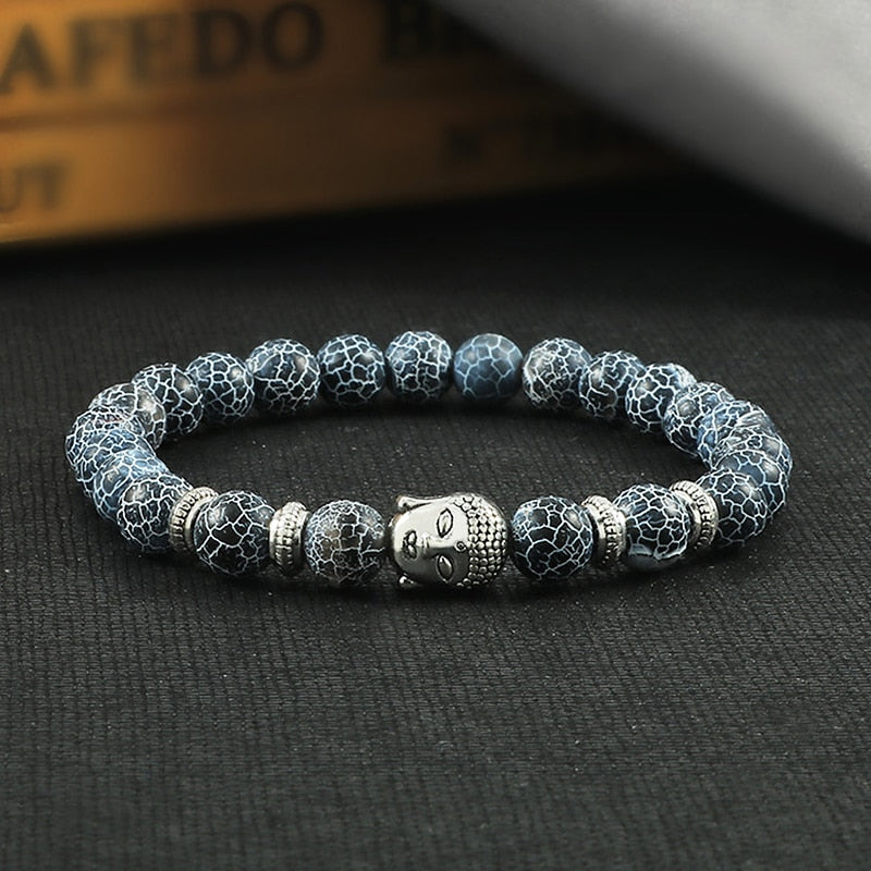 Natural Tiger Eye Black Lava Stone Bracelet for Men