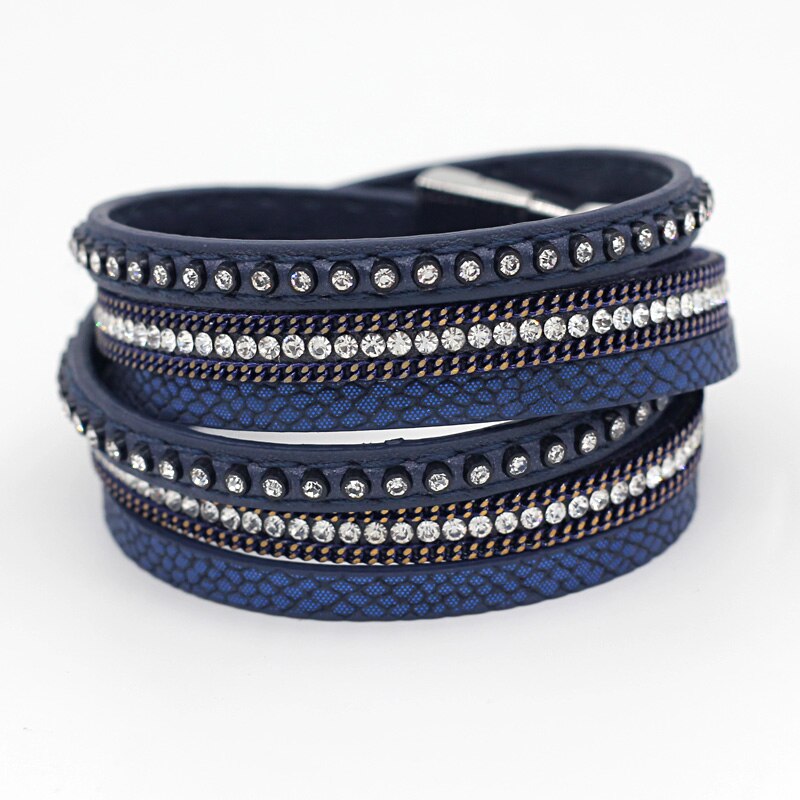 Women's Bracelet Jewelry Multi-Layer Leather Winding