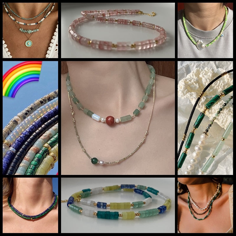 Natural Flat Disc Round Stone Crystal Jades Spacer Beads