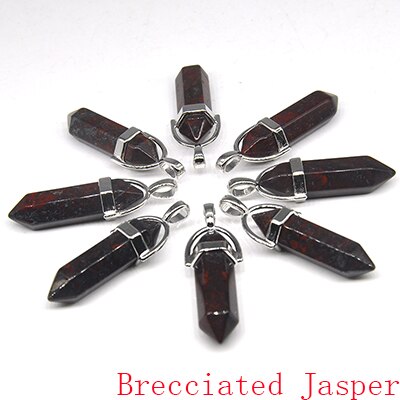 Natural Stone Hexagonal Quartz Pendulum Column Crystal