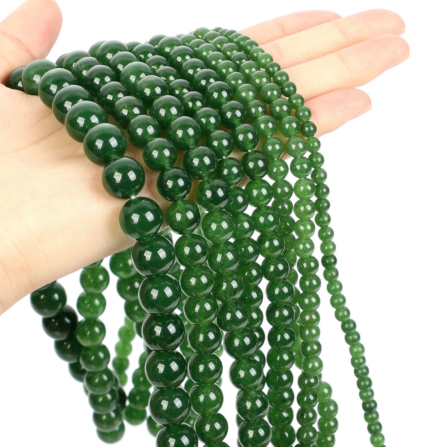 Smooth Natural Stone Green Taiwan Chalcedony Jade