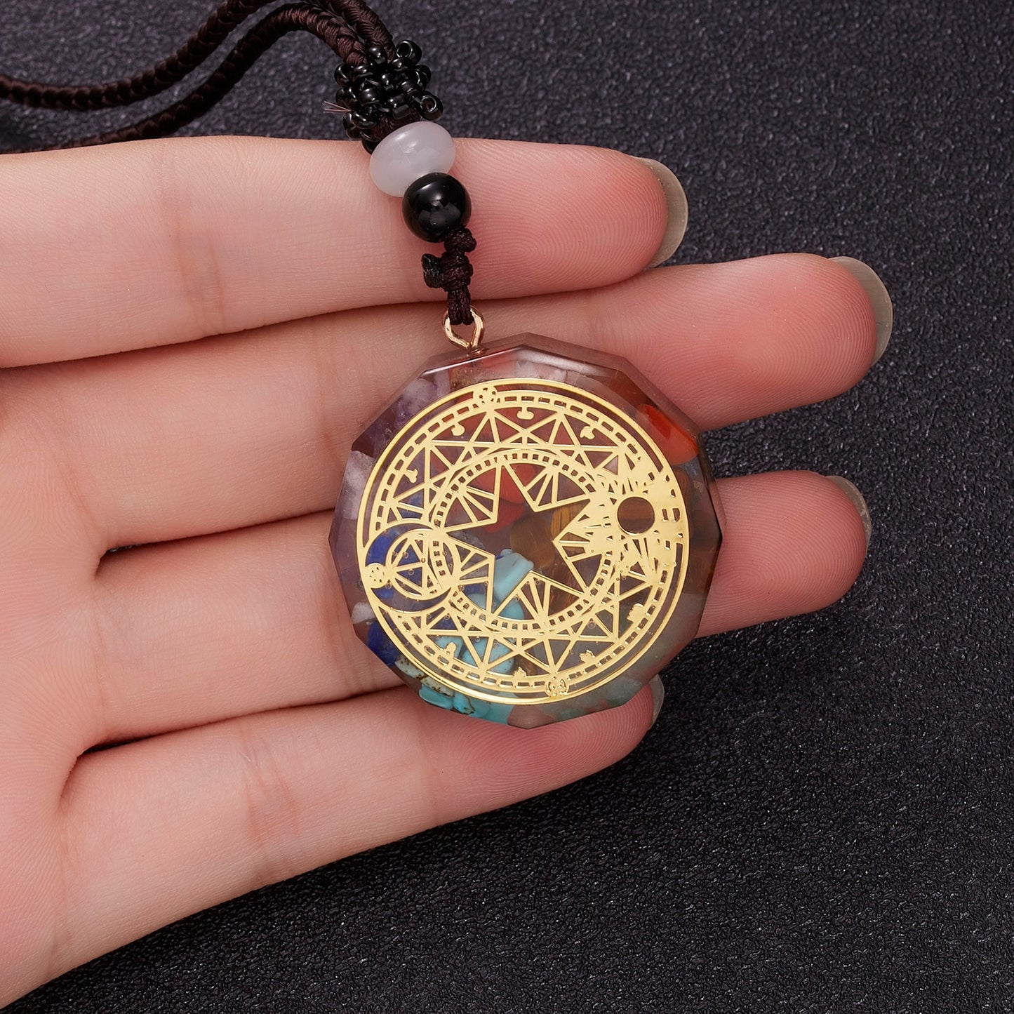 Charm Seven Chakras Healing Necklace