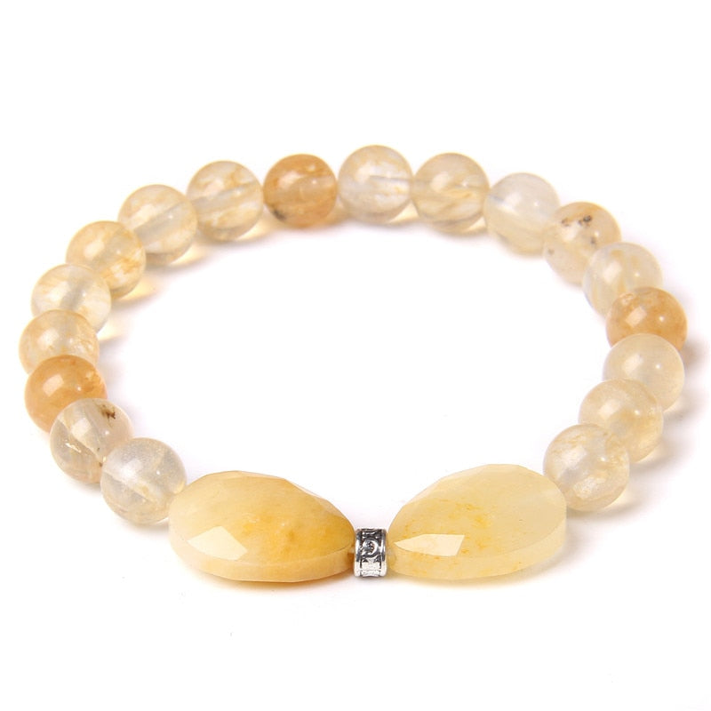 Faceted Natural Reiki Amethysts Butterfly Charm Bracelets