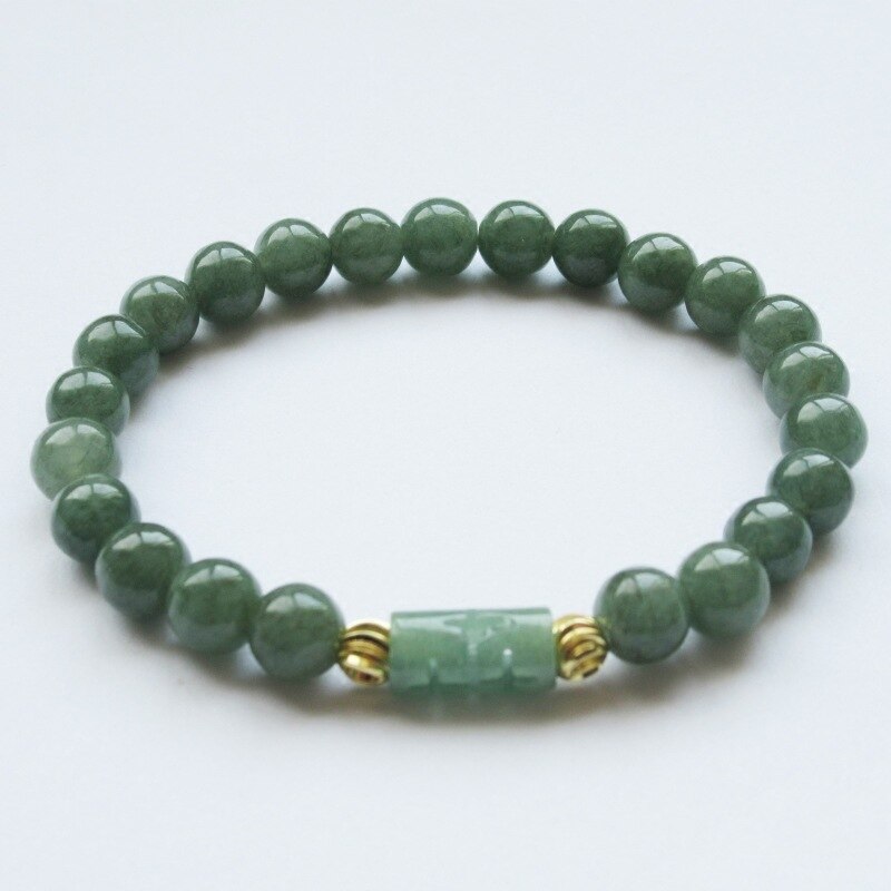 Customized Natural Jade Emerald 6mm Oil Green Bead