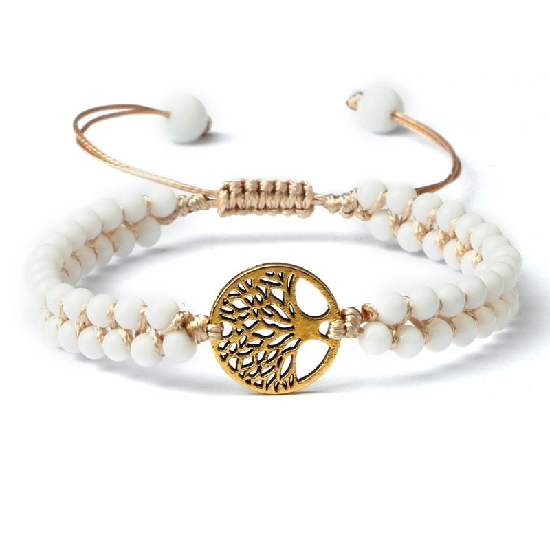 Tree of Life Charm Bracelets Handmade Stone