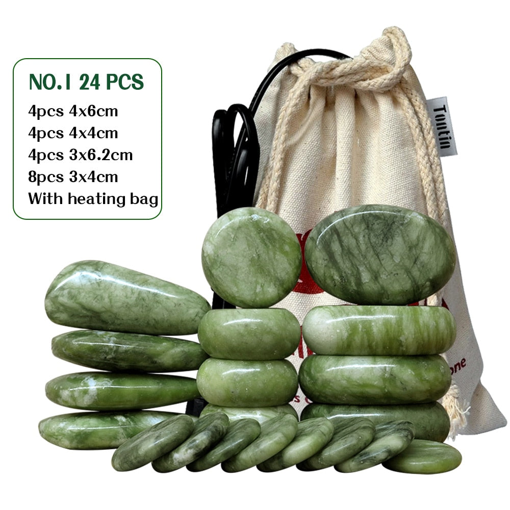 Jade glaze hot stone massage Set massager